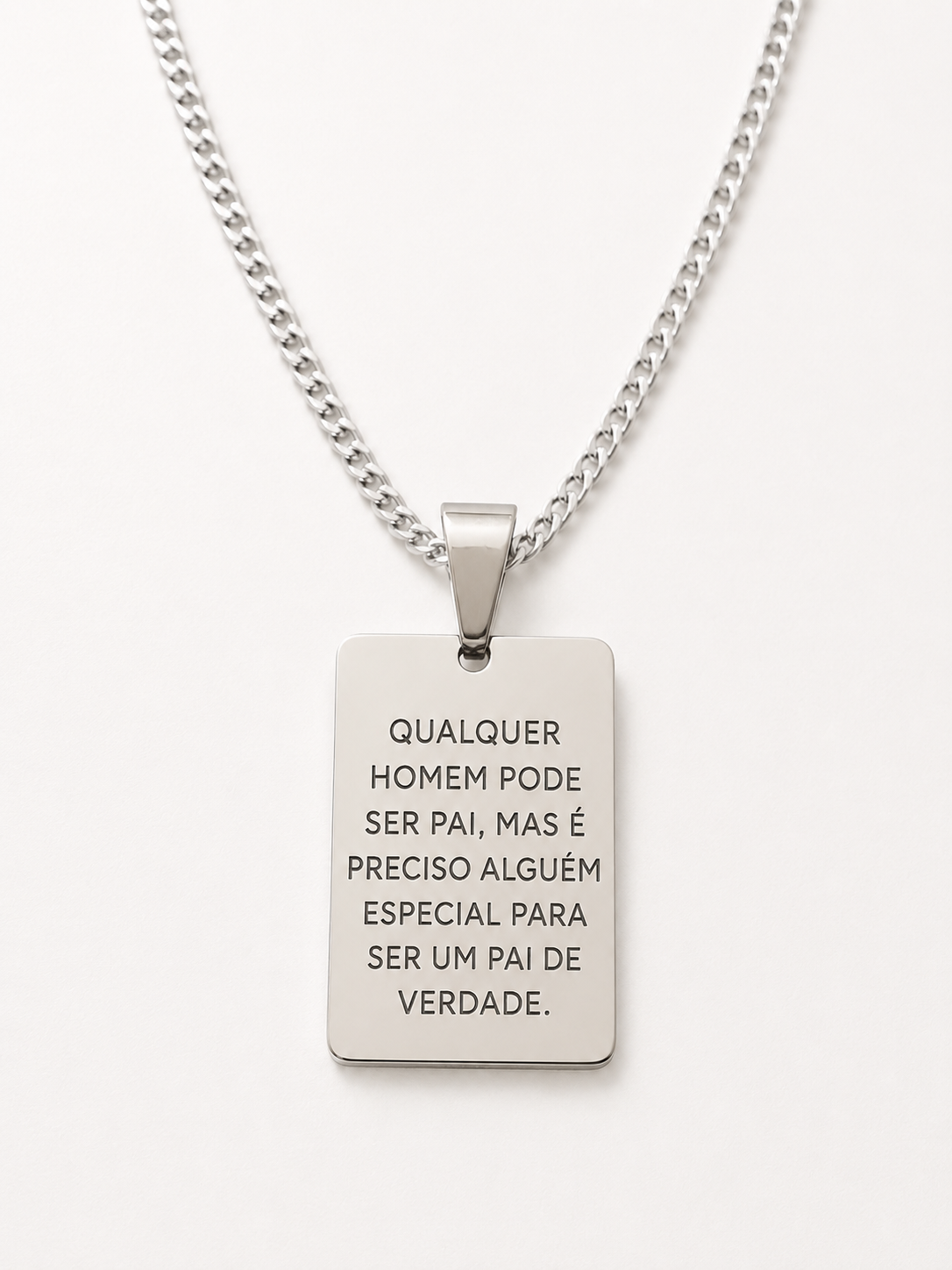 Colar Placa Padrastro Prata 925