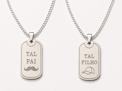 Colar Tal Pai, Tal Filho Prata 925