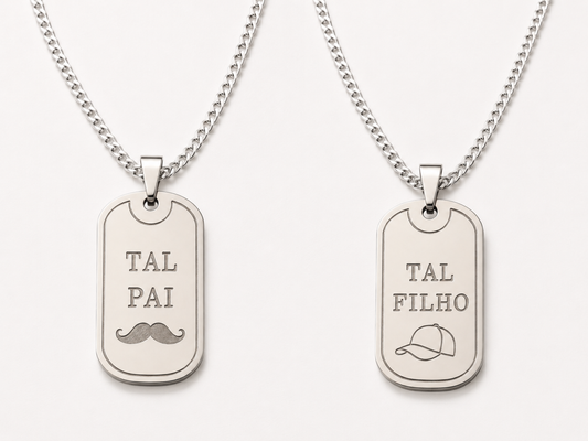 Colar Tal Pai, Tal Filho Prata 925