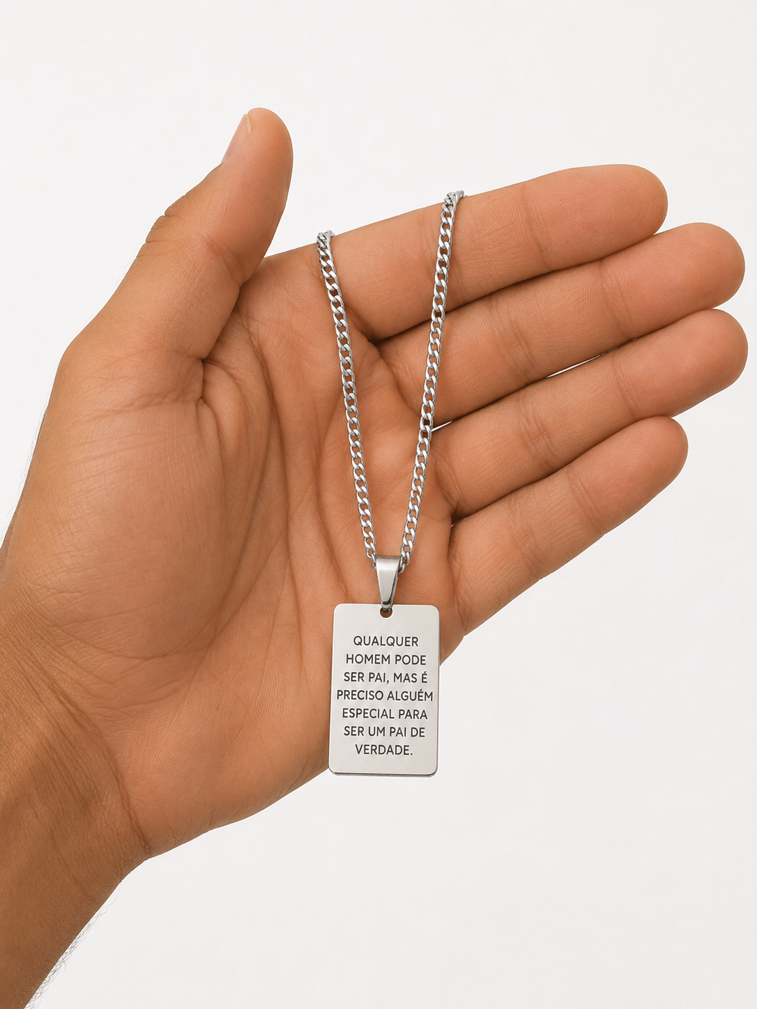 Colar Placa Padrastro Prata 925