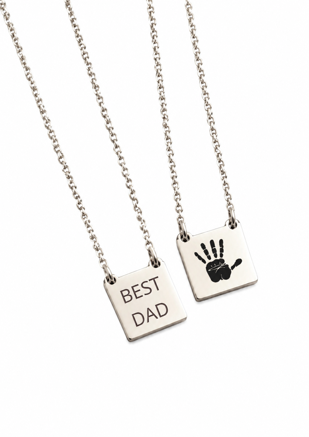 Colar Escapulário Best Dad Prata 925