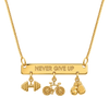 Colar Plaquinha Personalizado Never Give Up - Mari