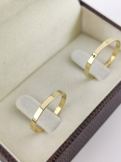 Aliança de Casamento Fina Tradicional em Ouro 2mm