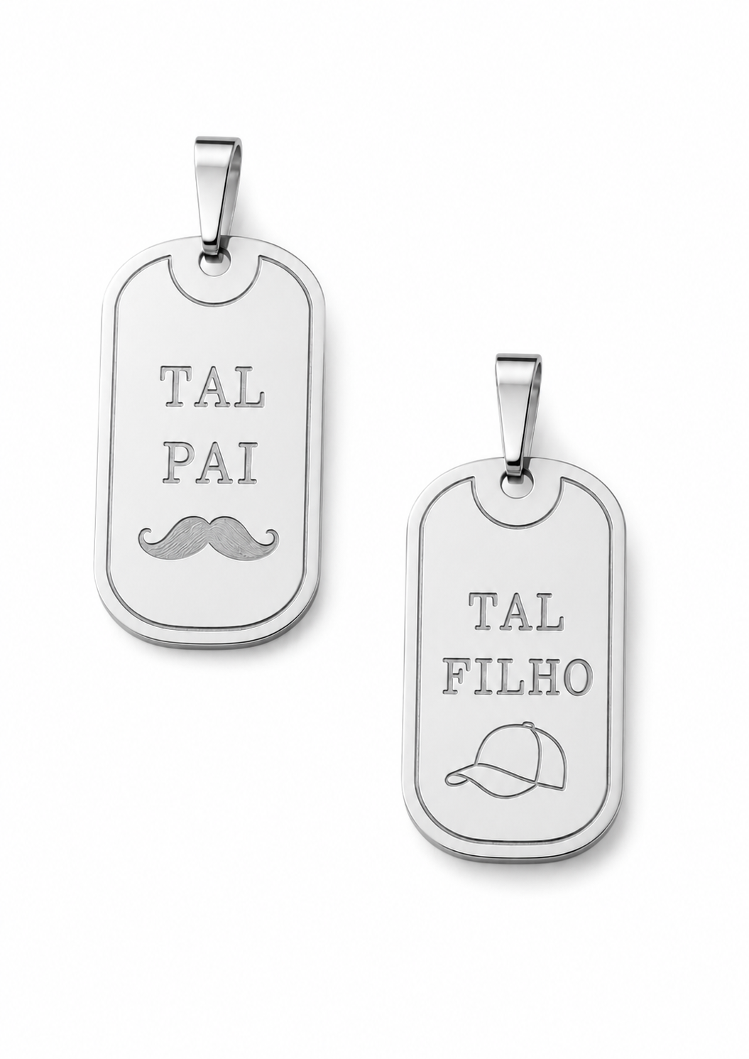 Pingente Tal Pai, Tal Filho Prata 925