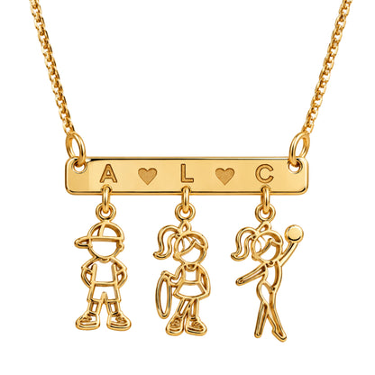 Colar Plaquinha Personalizado Filhos